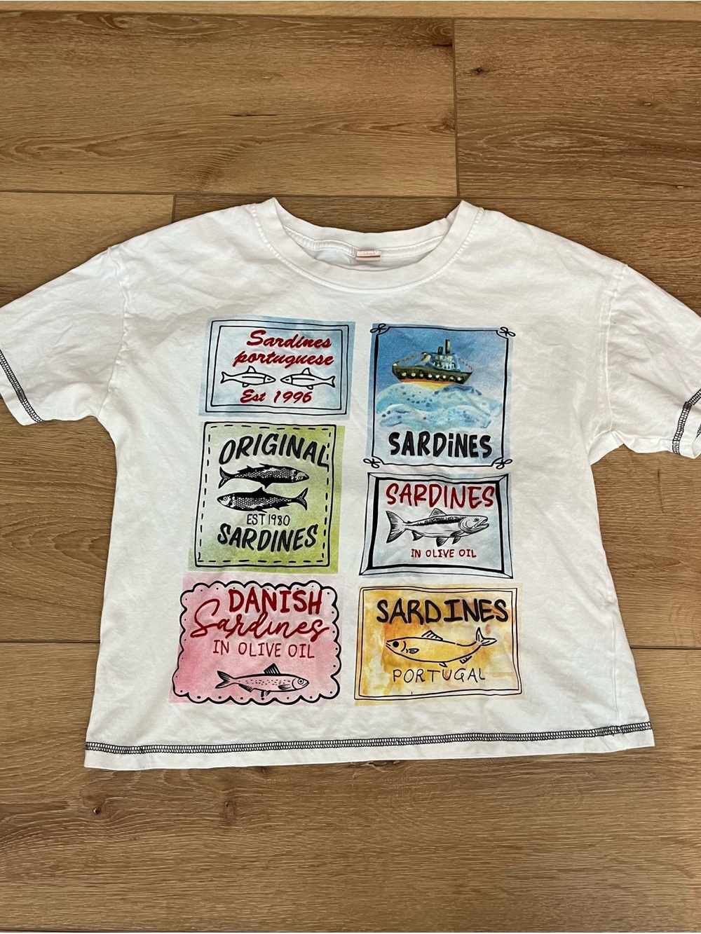 White Sardines Short Sleeve Tee